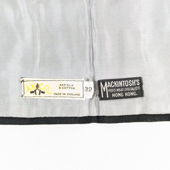 Vintage sz 32 Mackintosh´s Black Art Silk & Cotton length adjustable Cumberband - Picture 6 of 6